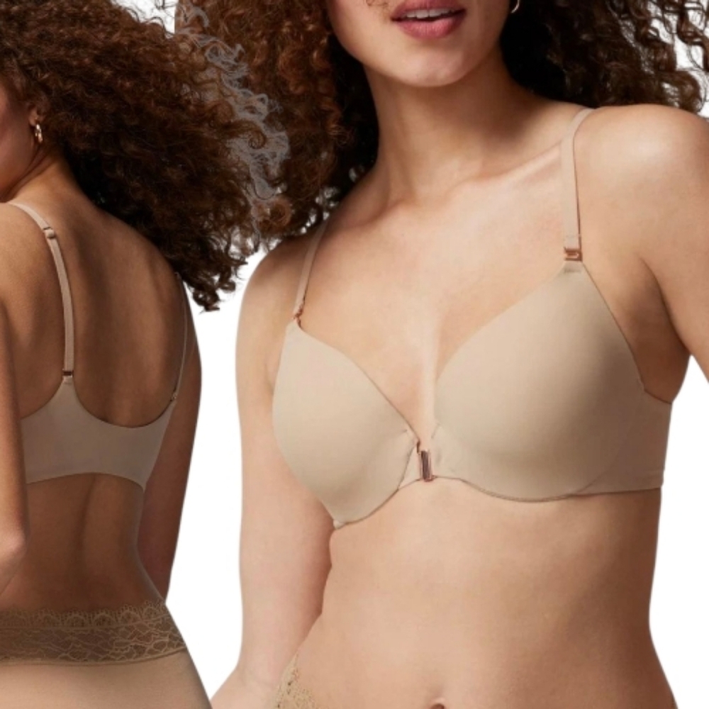 Soma Bra Size 40C Vanishing 360 Perfect Coverage Front Close Underwire Beige